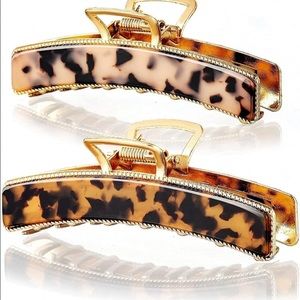 BNNEUT Set of 2 leopard print hair clips